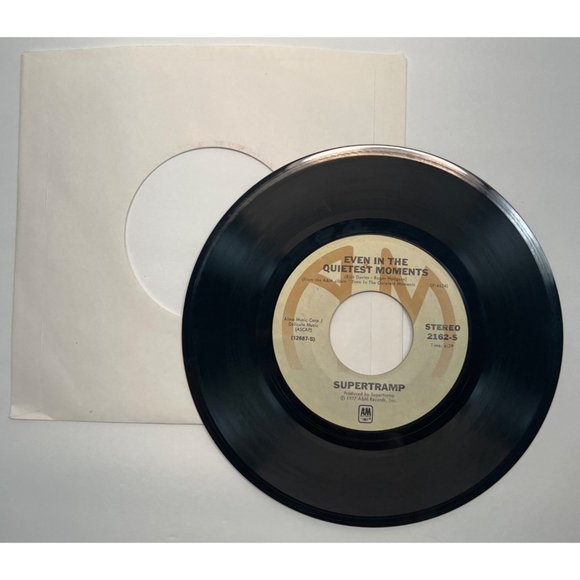 Supertramp Goodbye Stranger / Even in the Quietest Moments 45 Classic Rock A&M - Picture 4 of 4